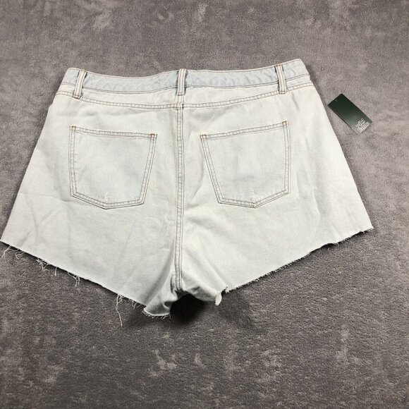Wild Fable Womens Shorts 17 Distressed Denim Cut Off Super High Rise Light Wash - Picture 10 of 10